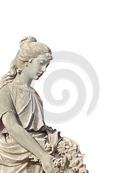 Sad Expression Woman Sculpture Background