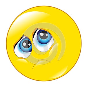 Yellow sad face emoticon