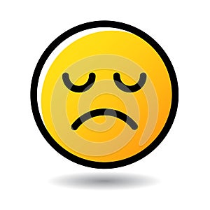 Sad face emoticon emoji icon