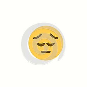 Sad face icon illustration emoji