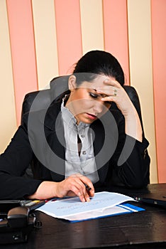 Sad financial consultant with problems photo