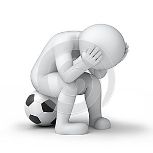 Sad footballer