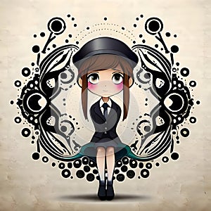 Sad girl feeling withdrawn - ai generated image