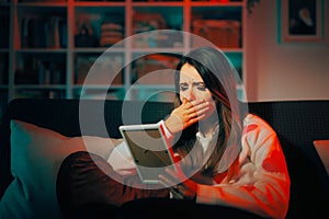 Sad Girlfriend Holding a Framed Photo Crying after a Break-up