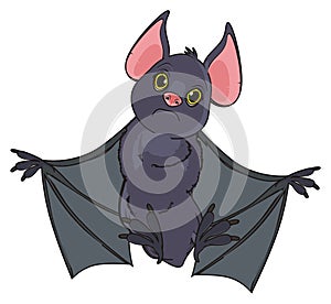 Sad gray bat photo