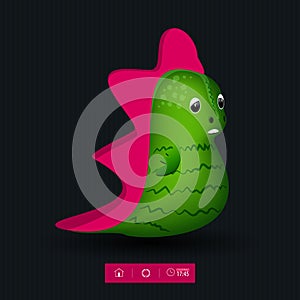 Sad little green dragon