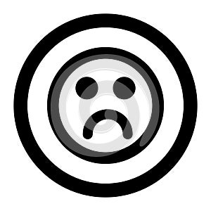 Sad Mood Vector icon which is suitable for commercial work and easily modify or edit it