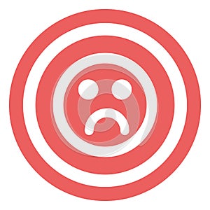 Sad Mood Vector icon which is suitable for commercial work and easily modify or edit it