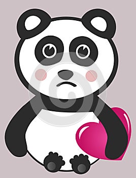 Sad Panda Illustration