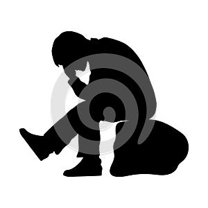 sad person icon vector