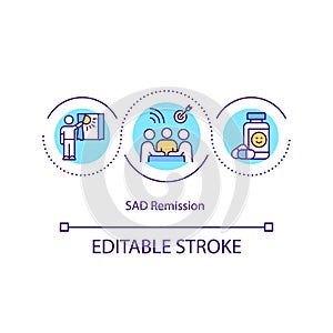 Sad remission concept icon