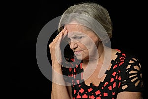 Sad senior woman