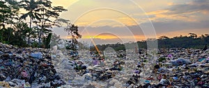 A sad sight of trash, warning us not to produce more waste, Yogyakarta Indonesia