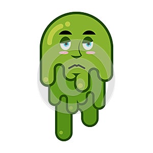 Sad snot. Sad emotion snivel. Big green wad of mucus booger