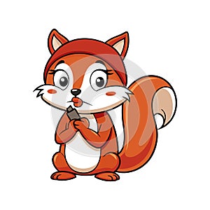 Sad Squirrel Wanting Lipstick