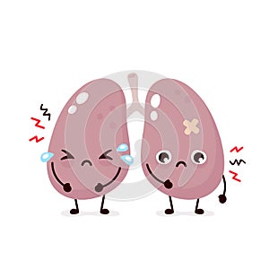 Sad suffering sick cute lungs