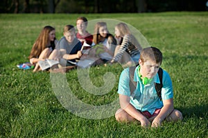 Sad Teen Outdoors