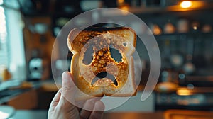 The Sad Toast Face.AI generated image