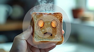 The Sad Toast Face.AI generated image