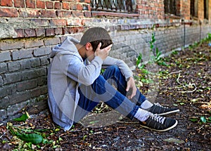 Sad Young Man outdoor