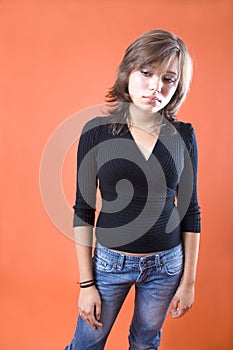 Sad Young Woman