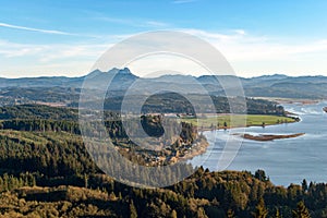 Saddle Mountain and Young's River from Astoria, Oregon photo