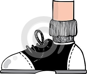 Saddle shoe cartoon