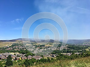 Saddleworth Moor fire, in Saddleworth, Manchester, UK photo