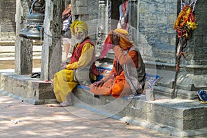 Sadhu religious ascetic mendicant men