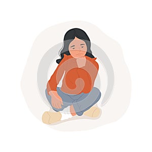 Sadness isolated cartoon vector illustrations.