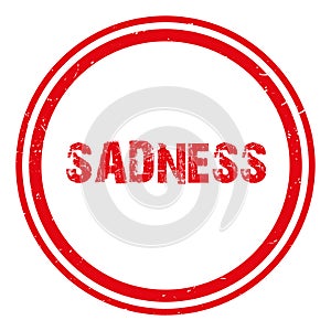 sadness stamp on white