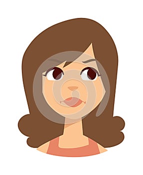 Sadness woman vector illustration.