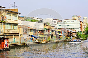 Saen Saep Canal And Express Boat, Bangkok, Thailand