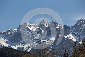 saentis mountain range switzerland