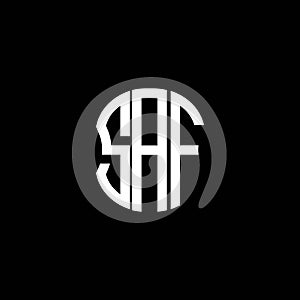 SAF letter logo abstract creative design.