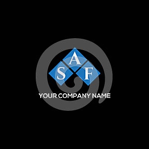 SAF letter logo design on BLACK background. SAF creative initials letter logo concept. SAF letter design