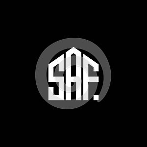 SAF letter logo design on BLACK background. SAF creative initials letter logo concept. SAF letter design.SAF letter logo design on