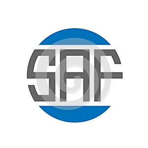SAF letter logo design on white background. SAF creative initials circle logo concept. SAF letter design