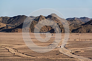 Safari in an African desert