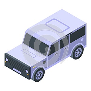 Safari car icon, isometric style