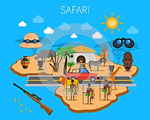 Safari Concept Illustration