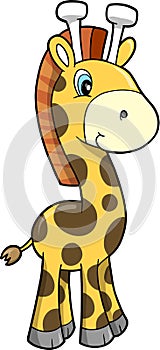 Safari Giraffe Vector Illustration