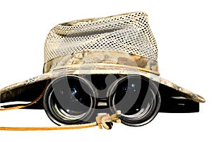 Safari Hat and Binoculars