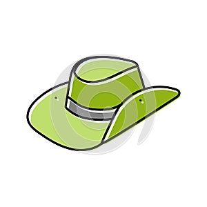 safari hat cap color icon vector illustration