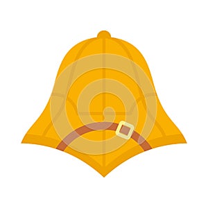 Safari hunter hat icon flat isolated vector