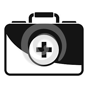Safari hunting first aid kit icon, simple style