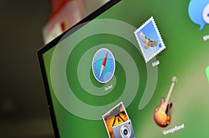 Safari icon on computer screen