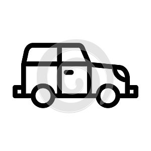 Safari Jeep Vector Thick Line Icon For Personal And Commercial Use