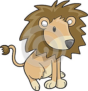 Safari Lion Vector Illustration