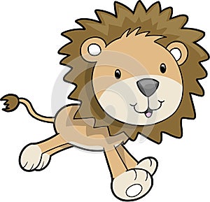 Safari Lion Vector Illustration